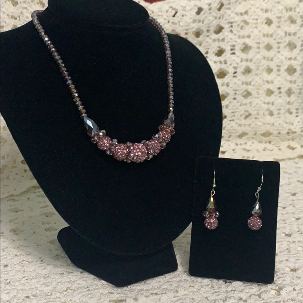 Plum Australian Crystal Jewelry Set